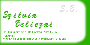 szilvia beliczai business card